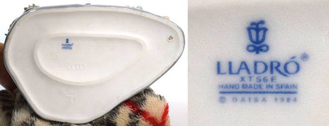 リヤドロ「公園通りの花屋さん」磁器フィギュア 拡大画像 サイン画像