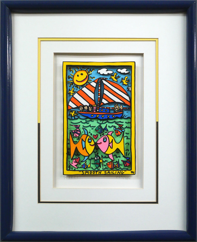 ジェームス・リジィ(JAMES RIZZI)「SMOOTH SAILING」3Dシルクスクリーン版画