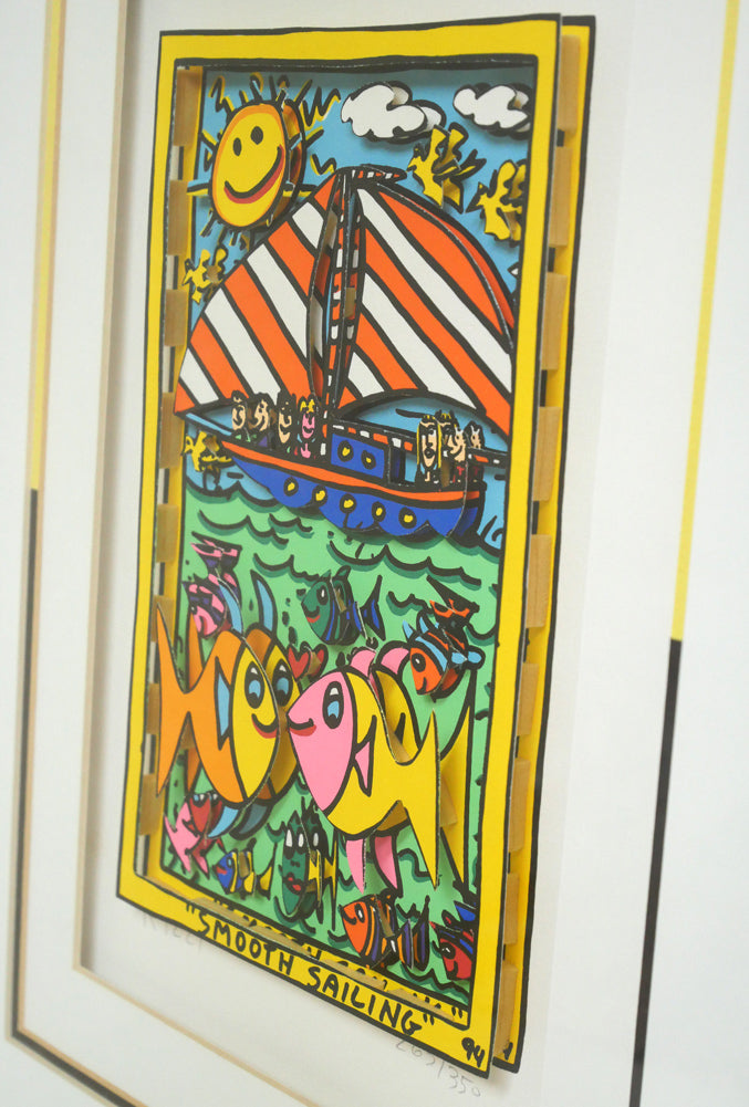 ジェームス・リジィ(JAMES RIZZI)「SMOOTH SAILING」3Dシルクスクリーン版画 拡大画像3