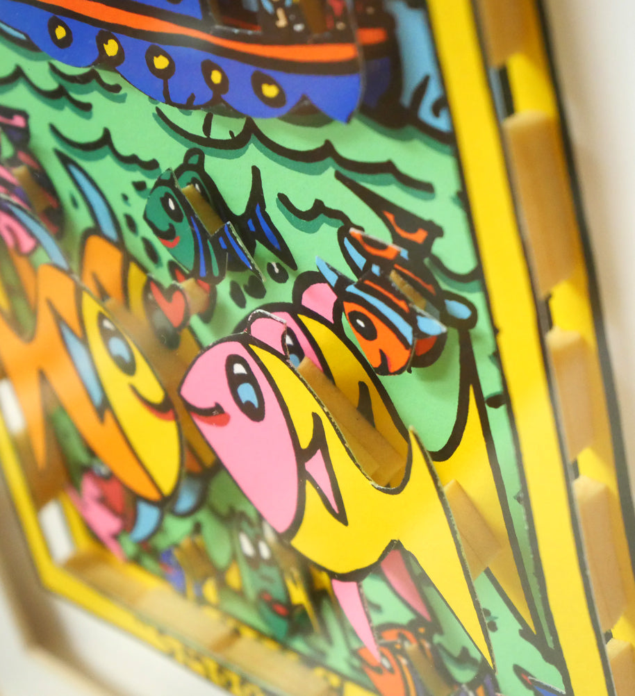 ジェームス・リジィ(JAMES RIZZI)「SMOOTH SAILING」3Dシルクスクリーン版画 拡大画像9