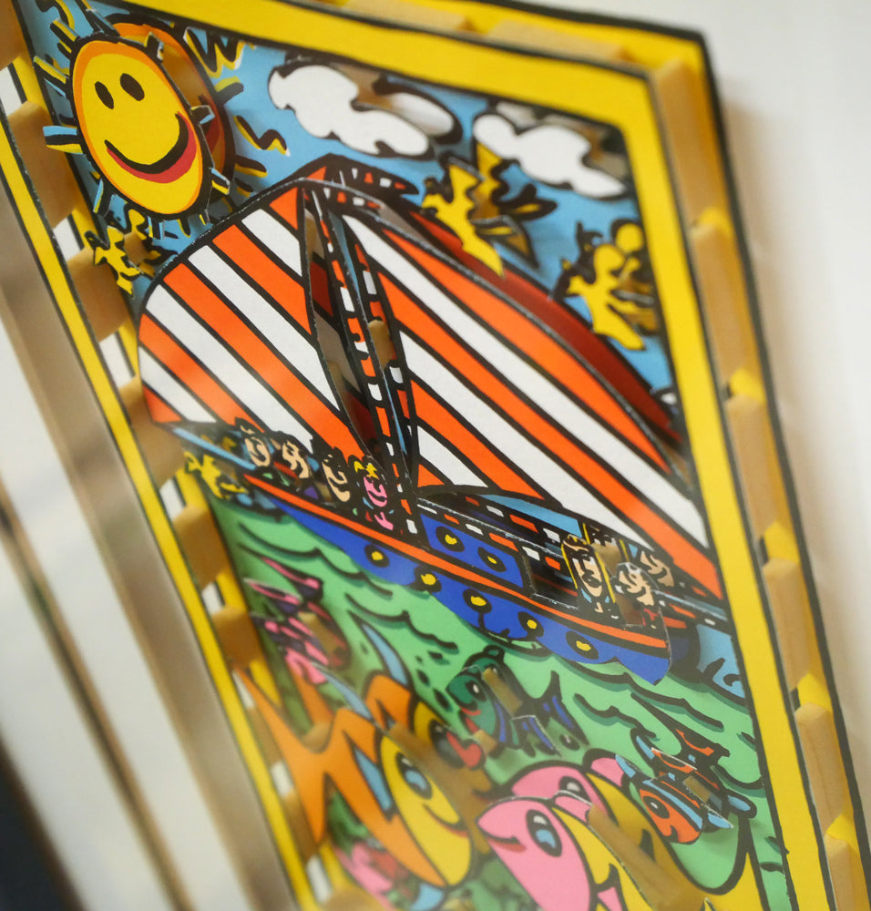 ジェームス・リジィ(JAMES RIZZI)「SMOOTH SAILING」3Dシルクスクリーン版画 拡大画像5