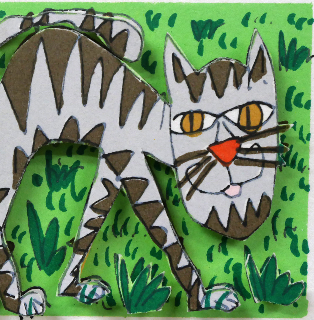 ジェームス・リジィ(JAMES RIZZI)「GOOD KITTY」3Dシルクスクリーン版画 拡大画像2