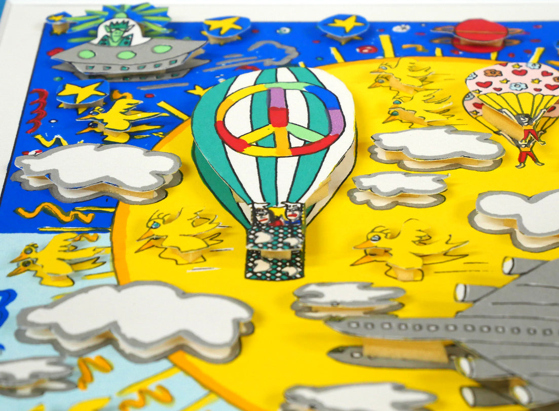 ジェームス リジィ(RIZZI)「HERE COMES THE SUN」3Dシルクスクリーン版画 拡大画像6