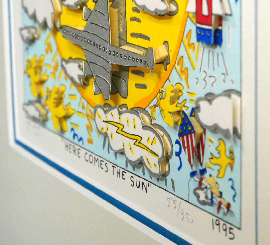 ジェームス リジィ(RIZZI)「HERE COMES THE SUN」3Dシルクスクリーン版画 拡大画像8