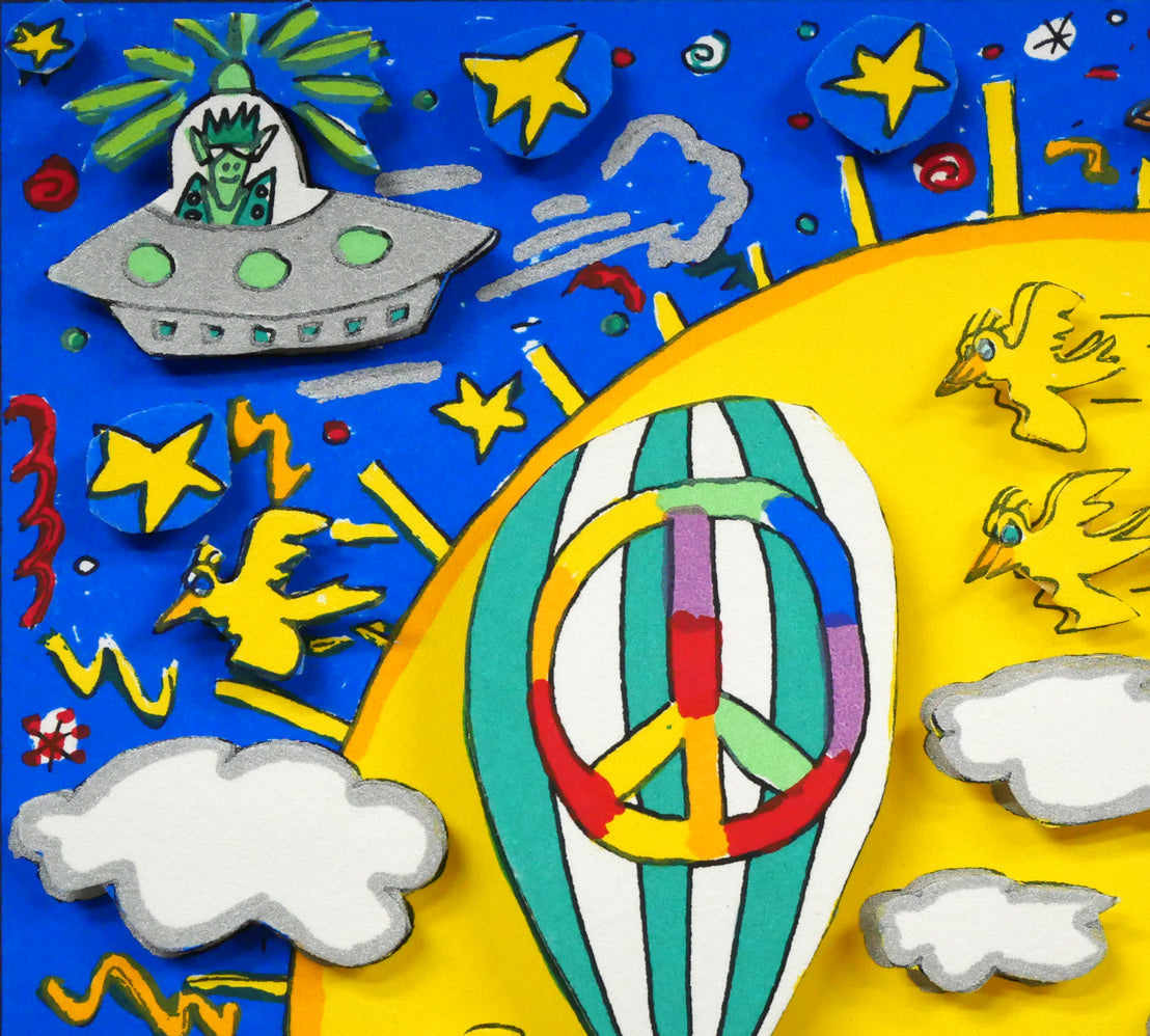 ジェームス リジィ(RIZZI)「HERE COMES THE SUN」3Dシルクスクリーン版画 拡大画像1