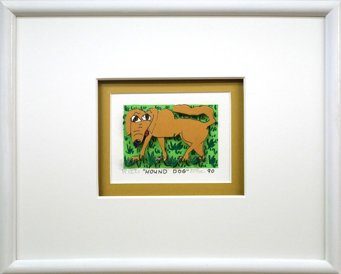 ジェームス・リジィ(JAMES RIZZI)「HOUND DOG」3Dシルクスクリーン版画