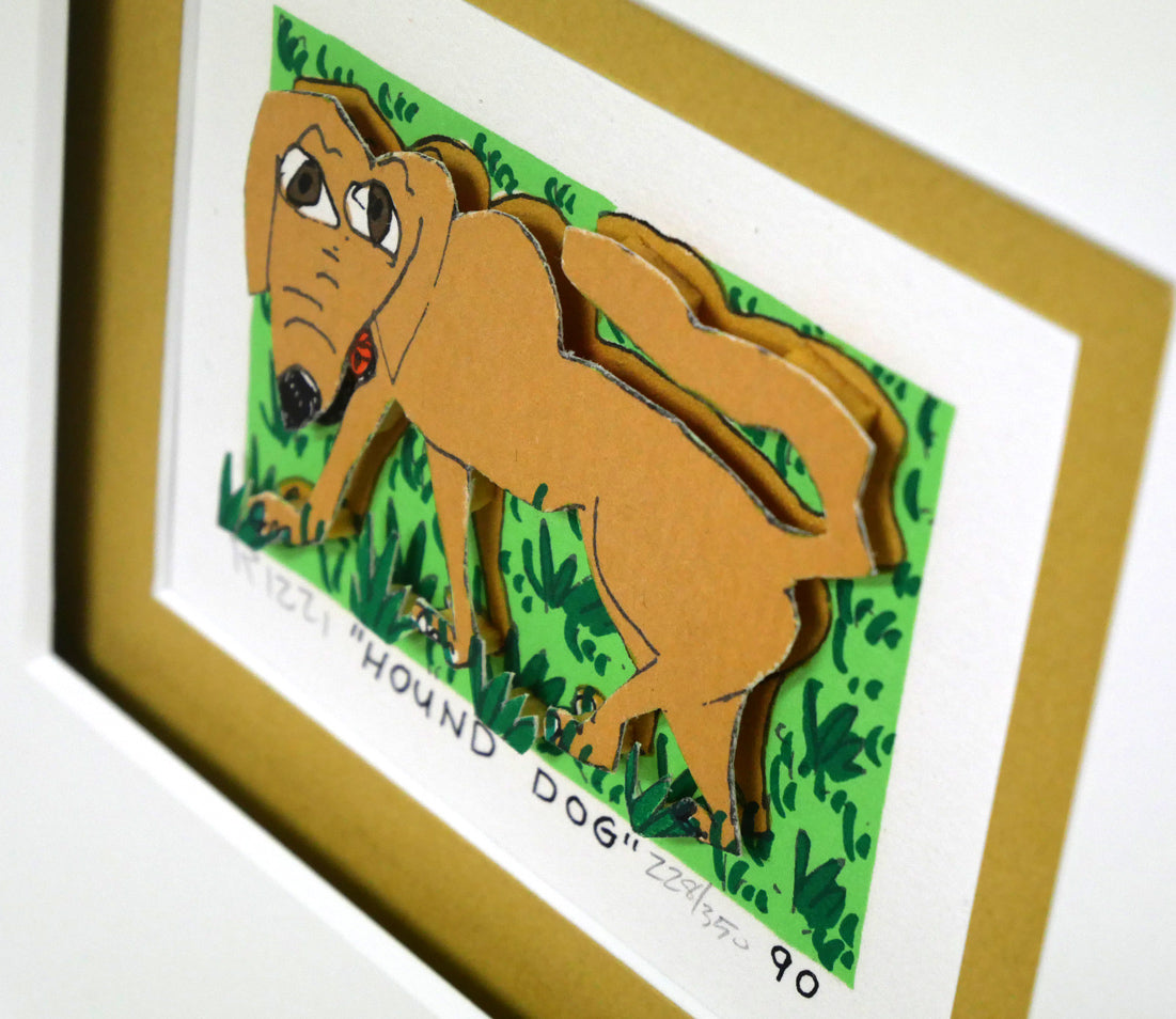 ジェームス・リジィ(JAMES RIZZI)「HOUND DOG」3Dシルクスクリーン版画 拡大画像3