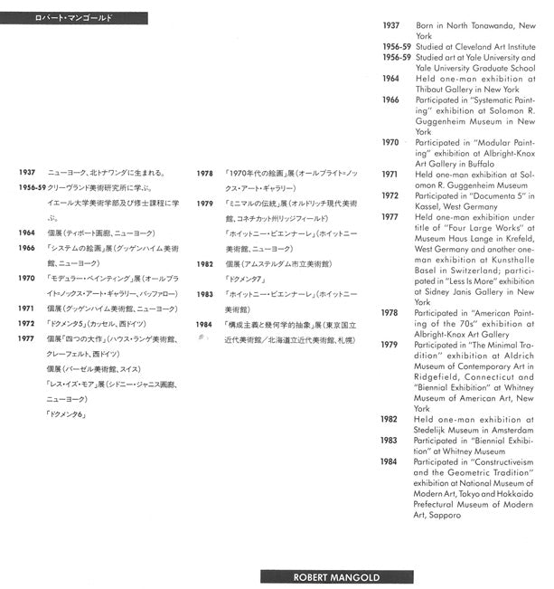 ロバート・マンゴールド「Untitled」版画5点セット 資料4