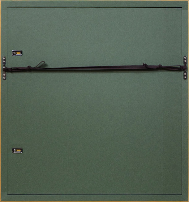 北大路魯山人「貴人葡萄図」木版画 額縁裏側画像