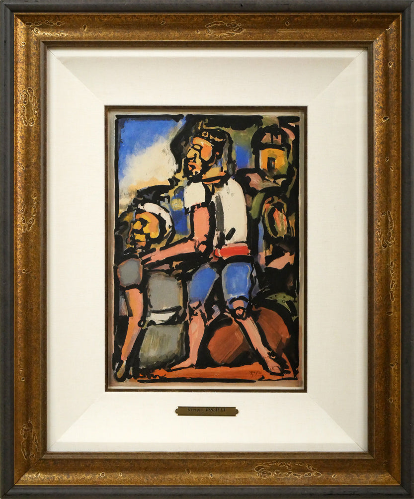 ジョルジュ ルオー(Georges ROUAULT)「農夫たち:『受難』より」アクアチント