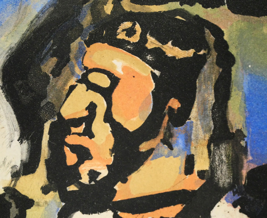 ジョルジュ ルオー(Georges ROUAULT)「農夫たち:『受難』より」アクアチント 拡大画像2