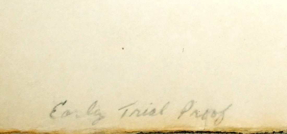 ジョルジュ ルオー(Georges ROUAULT)「横顔:『ユビュおやじの再生』より」銅版画 余白部分拡大画像1(Early Trial Proof)