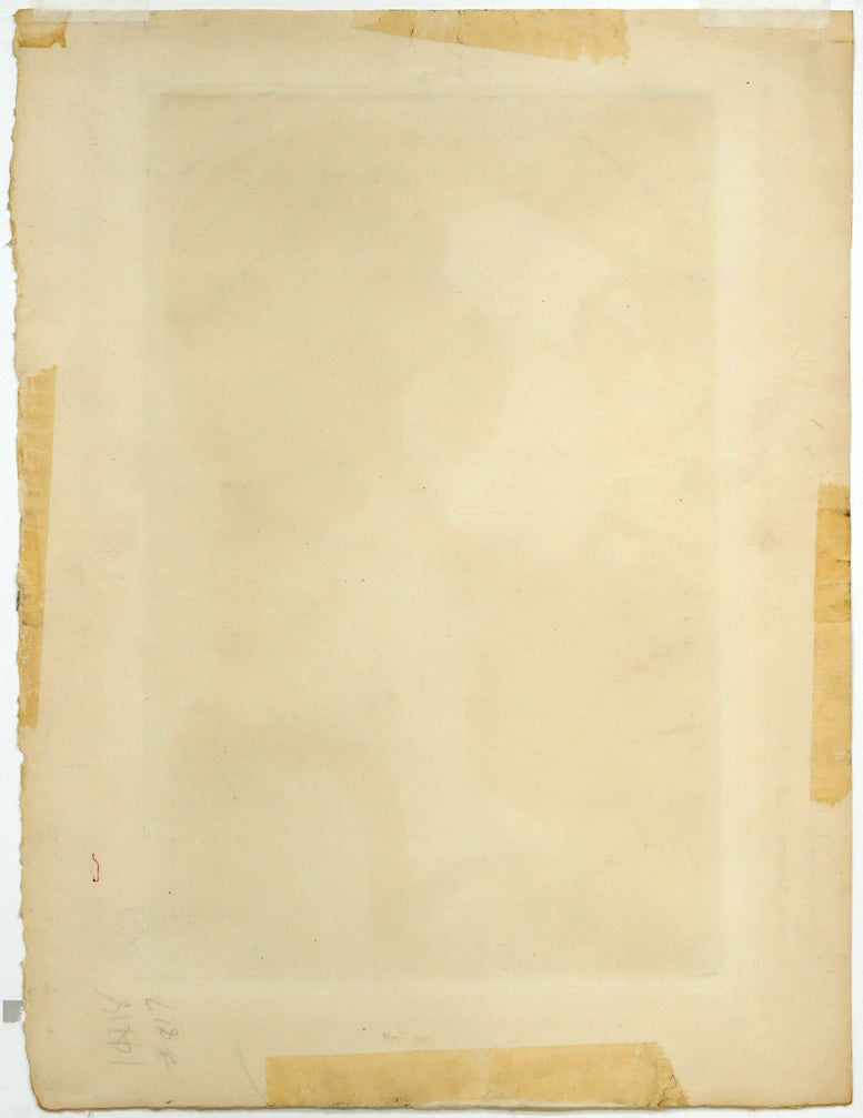 ジョルジュ ルオー(Georges ROUAULT)「横顔:『ユビュおやじの再生』より」銅版画 作品シート裏側画像