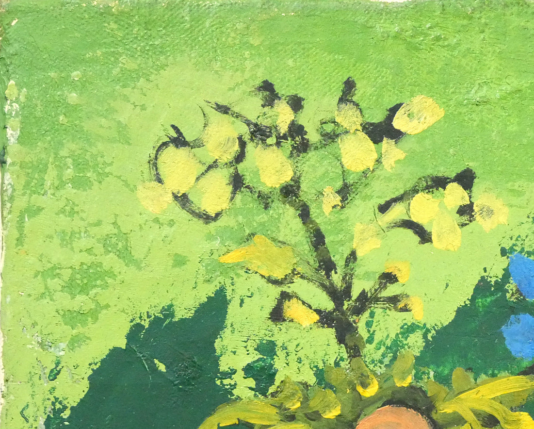 ルシアン クートー(Lucien COUTAUD)「野の花」油絵・仏F0号 拡大画像1