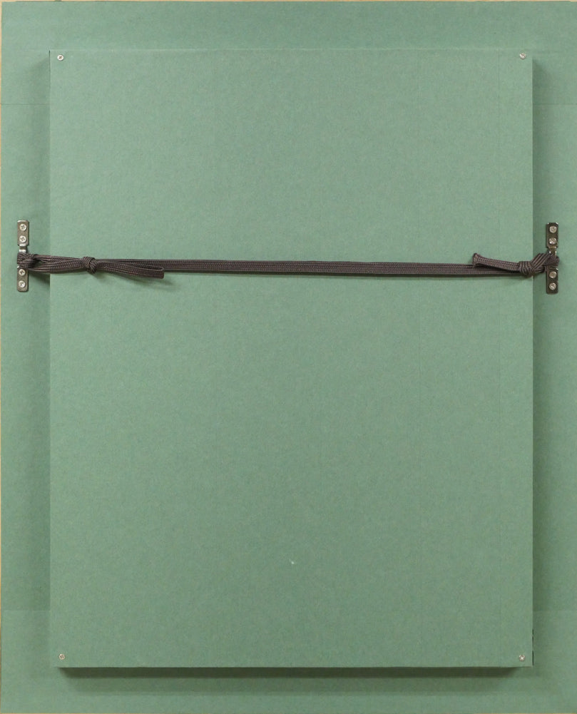 佐田興三「一輪の花(裸婦)」油絵・F4号 額縁裏側画像