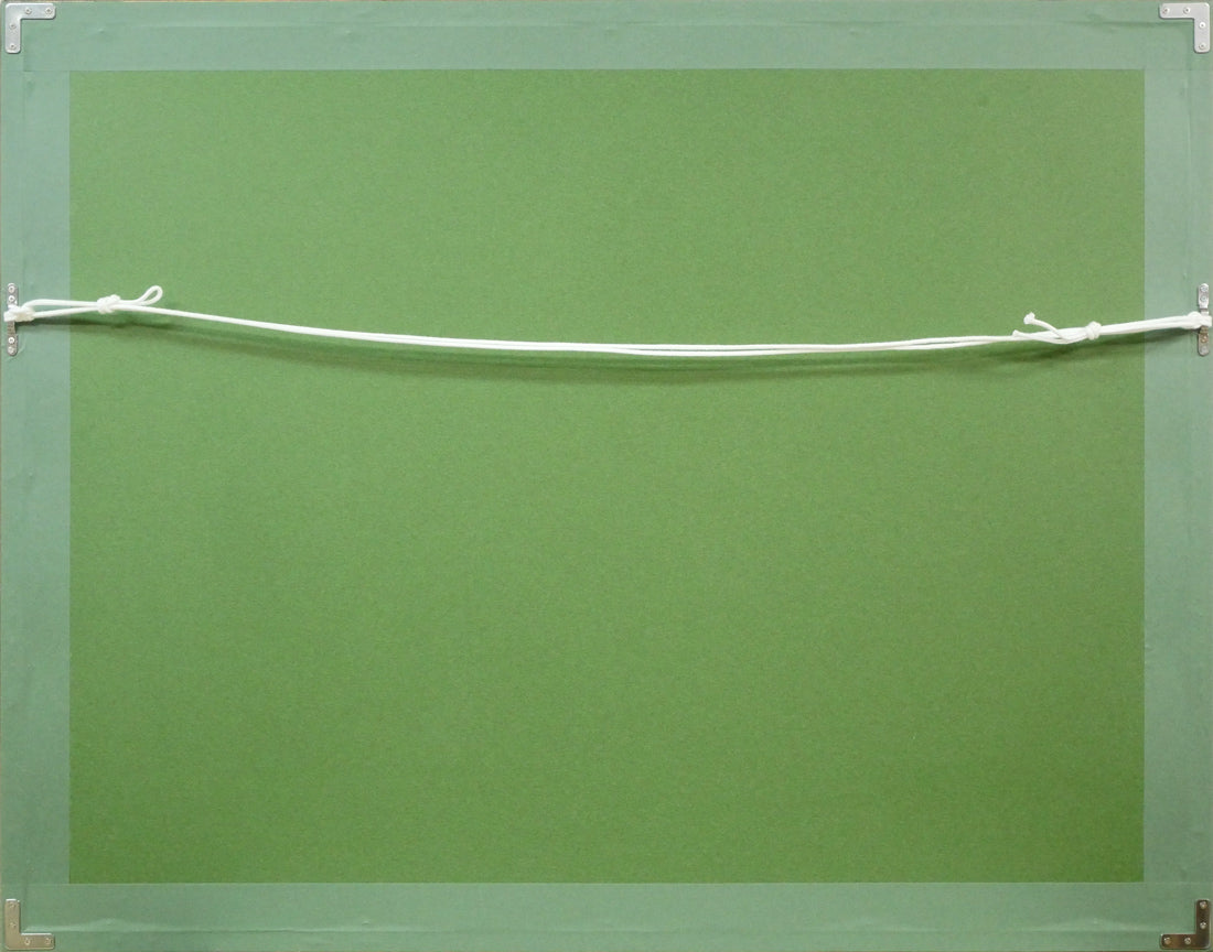 斎藤清「霊峰(17)秋(A)」木版画 額縁裏側画像