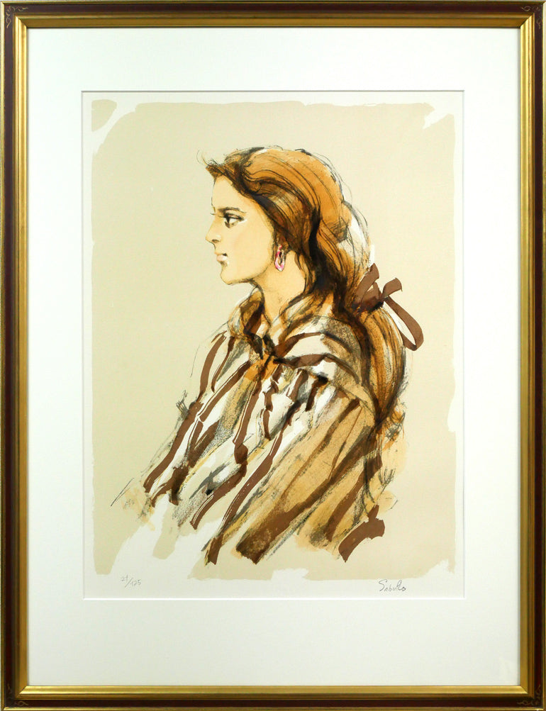 斎藤三郎「娘ロベルタ」リトグラフ