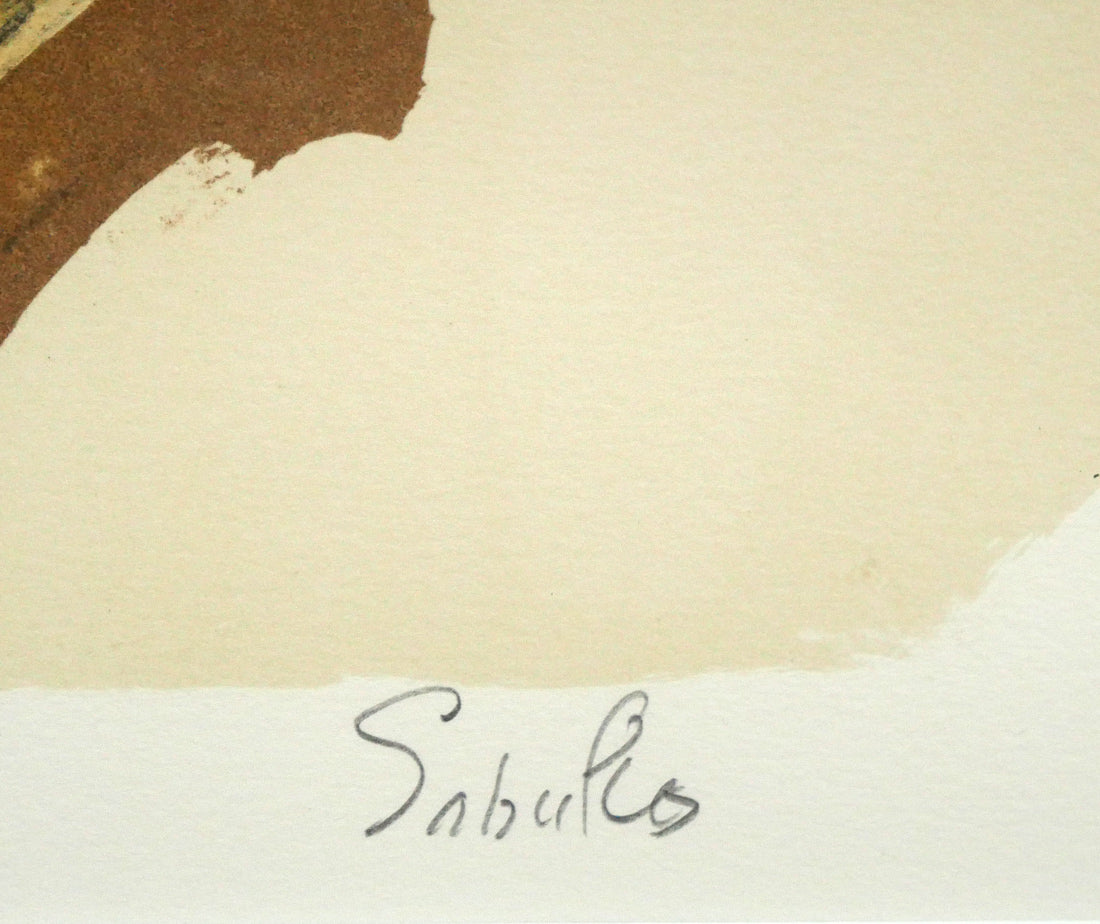 斎藤三郎「娘ロベルタ」リトグラフ 本人直筆鉛筆サイン