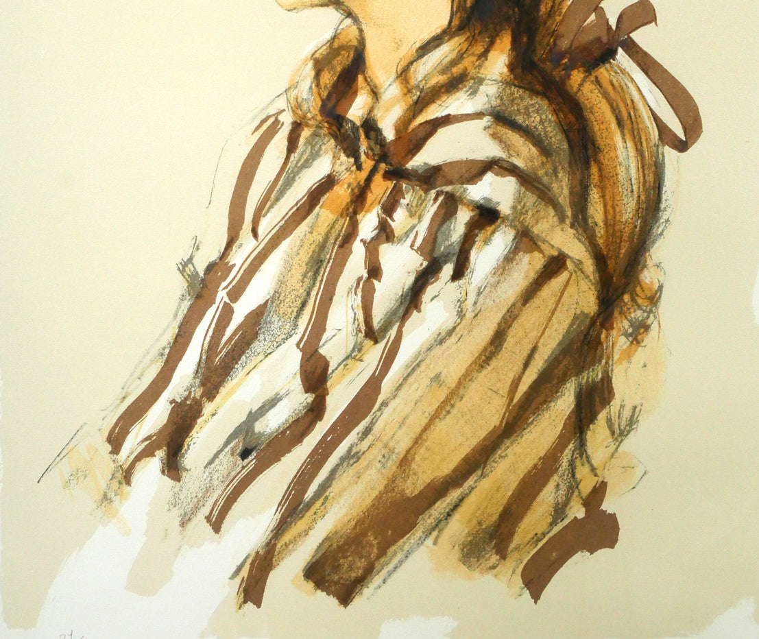 斎藤三郎「娘ロベルタ」リトグラフ 拡大画像3