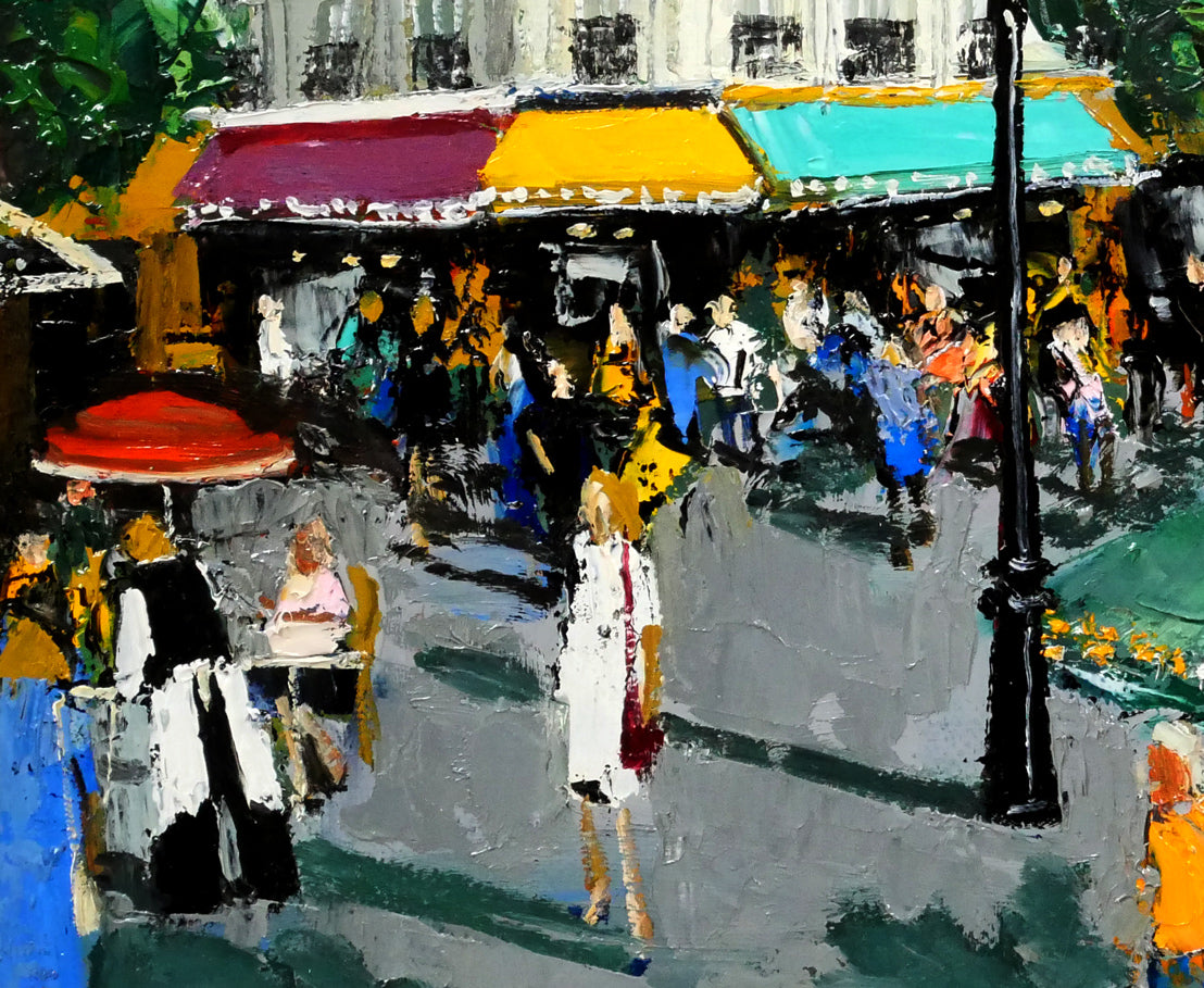 斉藤要「パリの街」油絵・F6号 拡大画像4