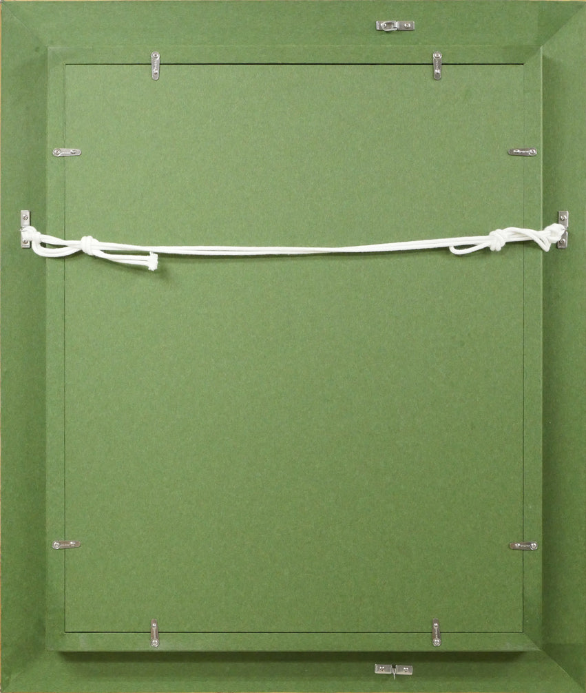 斎藤三郎「聖堂の見える風景(トレド)」油絵・F6号 額縁裏側画像