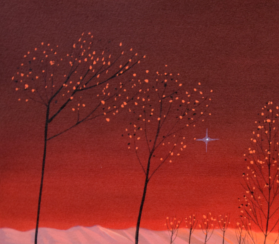 斎藤真一「朝の光」リトグラフ 拡大画像1