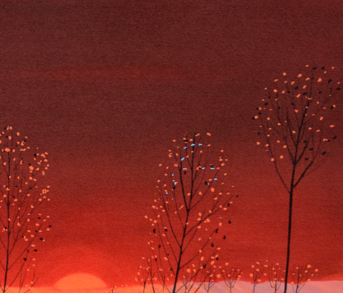 斎藤真一「朝の光」リトグラフ 拡大画像2