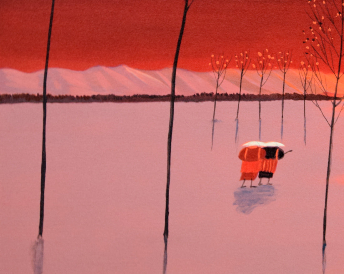 斎藤真一「朝の光」リトグラフ 拡大画像3