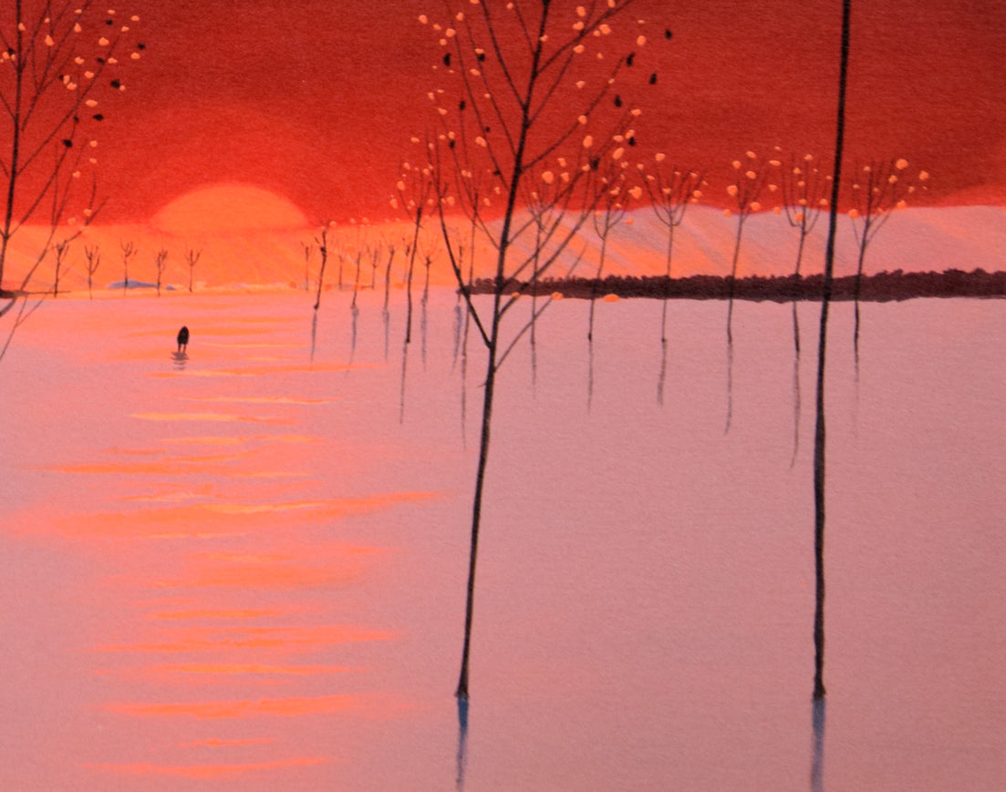 斎藤真一「朝の光」リトグラフ 拡大画像4