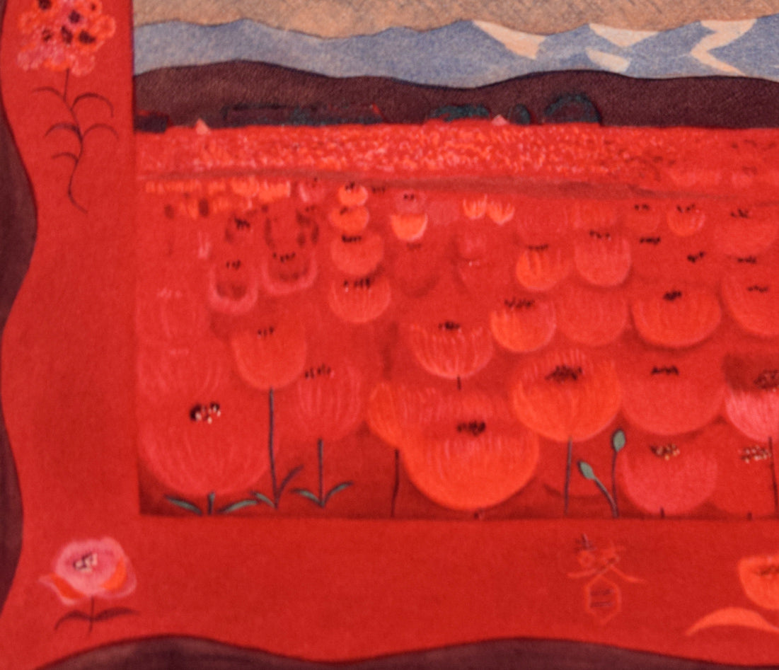 斎藤真一「虞美人草」銅版画 拡大画像5