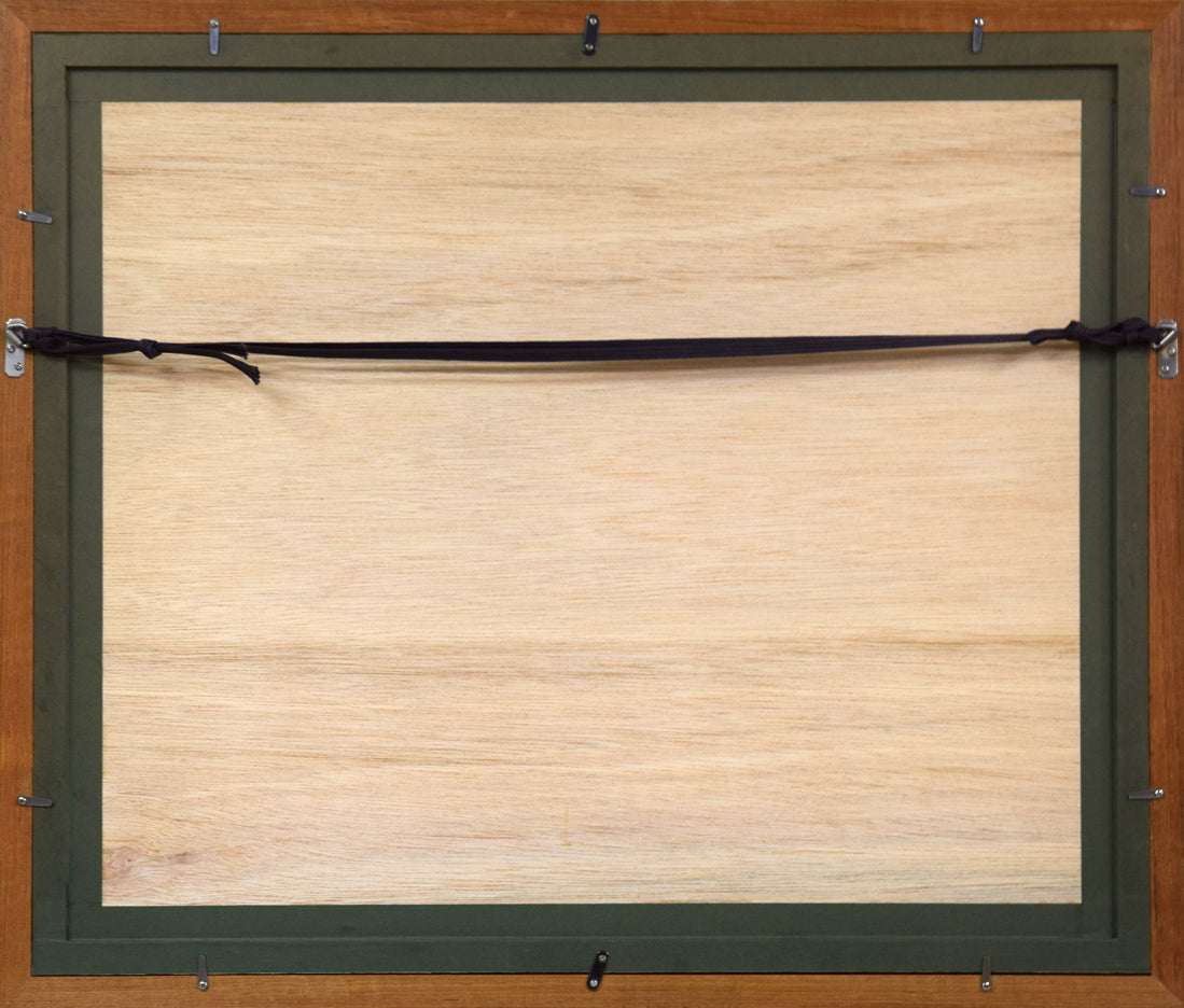 斎藤真一「虞美人草」銅版画 額縁裏側画像