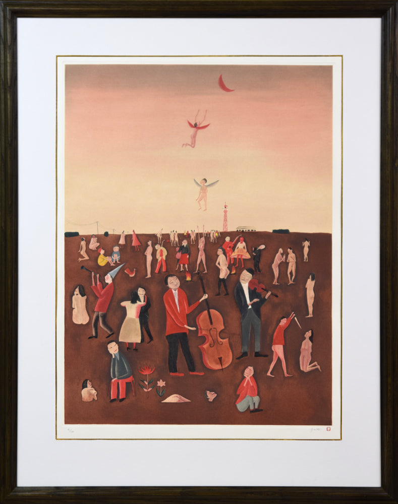 斎藤真一「蜂女」メゾチント(銅版画)