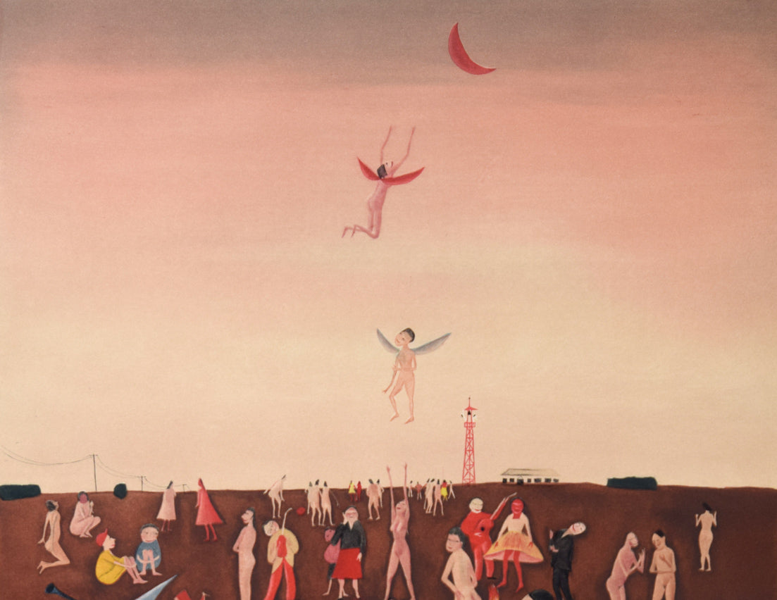 斎藤真一「蜂女」メゾチント(銅版画) 拡大画像1