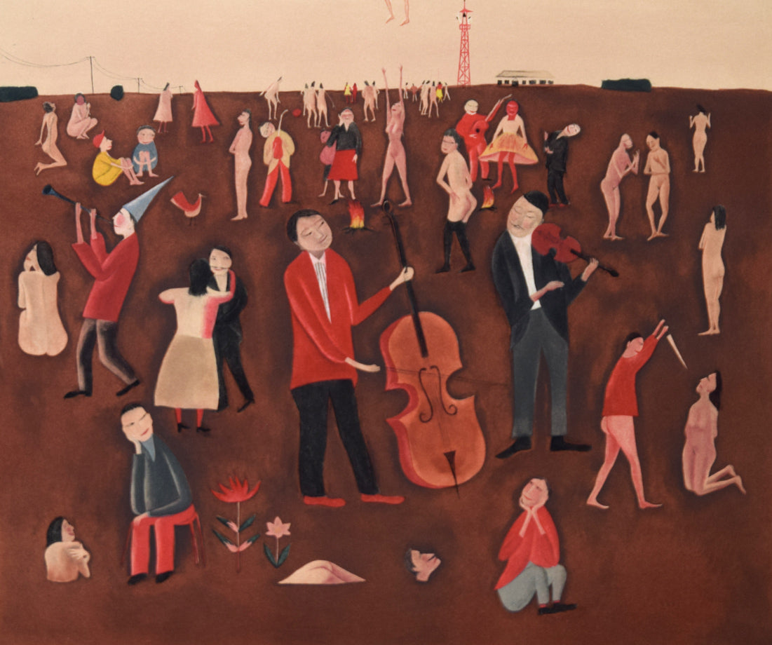 斎藤真一「蜂女」メゾチント(銅版画) 拡大画像2