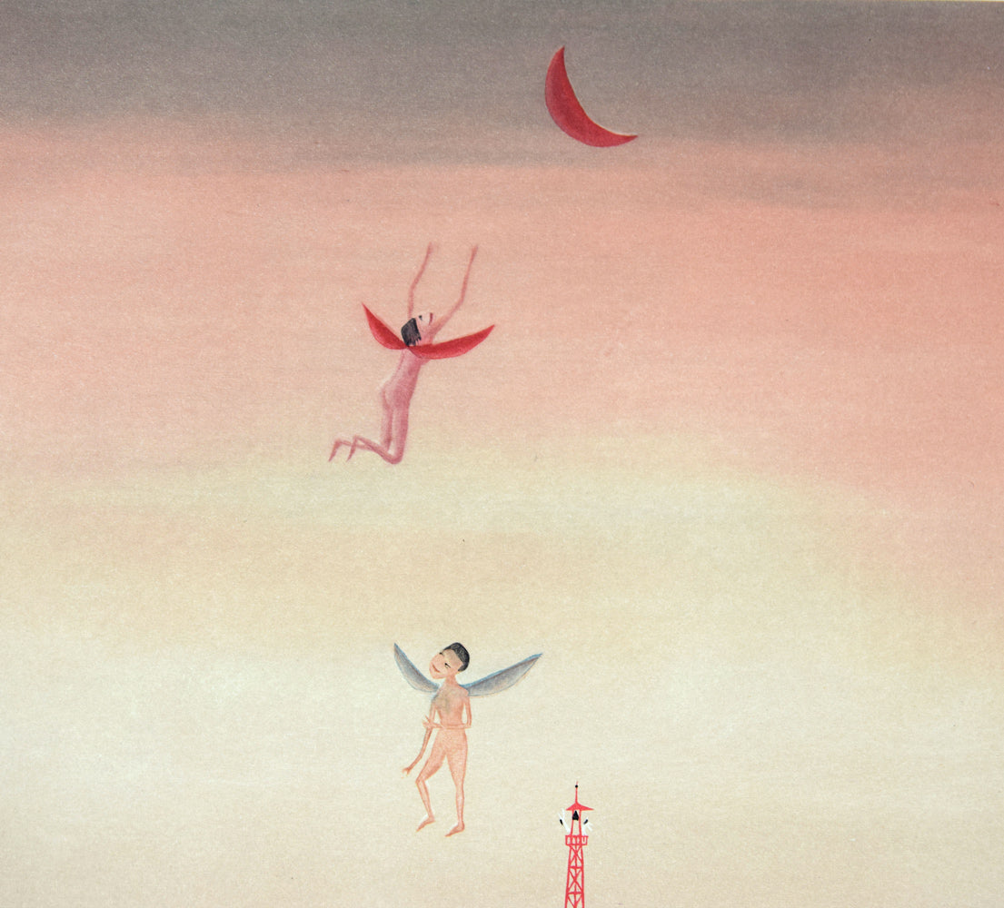 斎藤真一「蜂女」メゾチント(銅版画) 拡大画像3