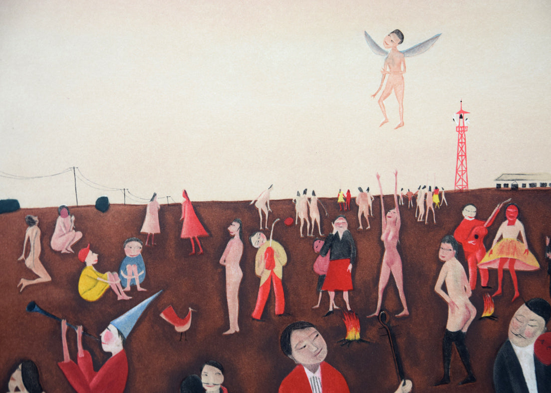 斎藤真一「蜂女」メゾチント(銅版画) 拡大画像6