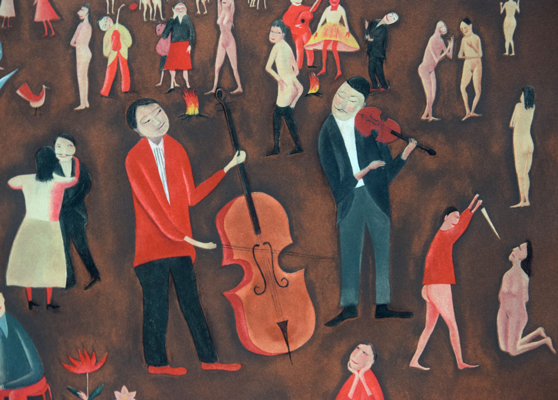 斎藤真一「蜂女」メゾチント(銅版画) 拡大画像9