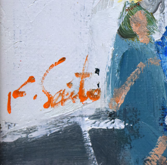 斉藤要「モンマルトル(パリ)」油絵・F6号 サイン拡大画像