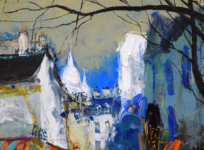 斉藤要「モンマルトル(パリ)」油絵・F6号 拡大画像2