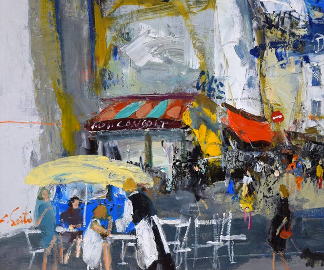 斉藤要「モンマルトル(パリ)」油絵・F6号 拡大画像4