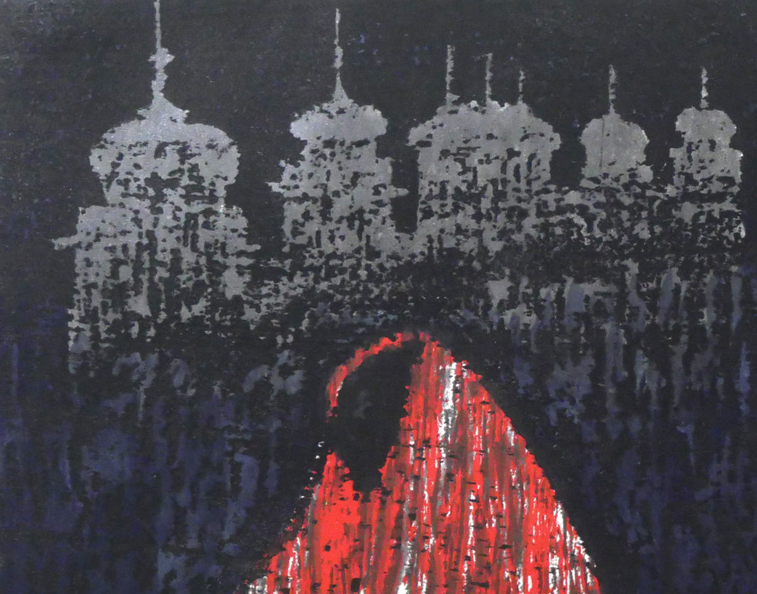 斎藤清「INDIA(B)」木版画 拡大画像1