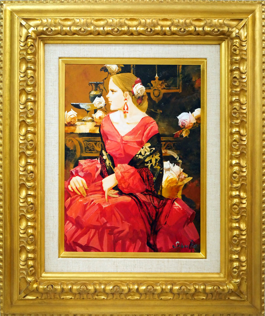 斎藤三郎「娘 マリー」油絵・F4号