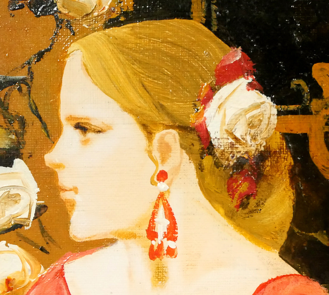 斎藤三郎「娘 マリー」油絵・F4号 拡大画像2