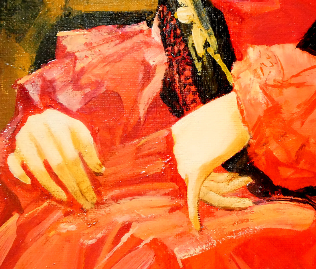 斎藤三郎「娘 マリー」油絵・F4号 拡大画像4