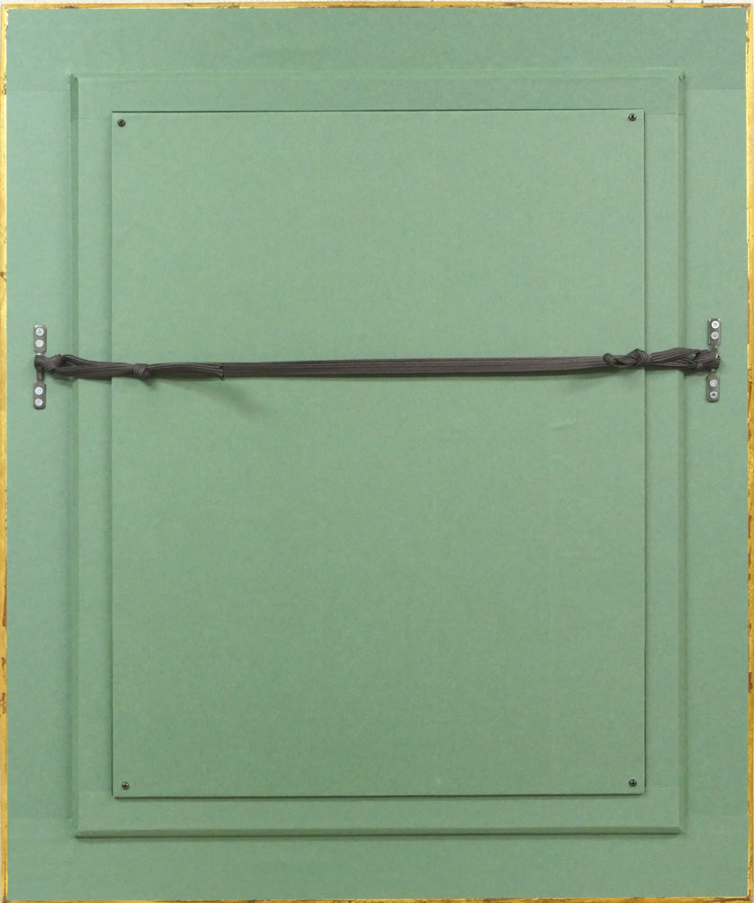 斎藤三郎「娘 マリー」油絵・F4号 額縁裏側画像