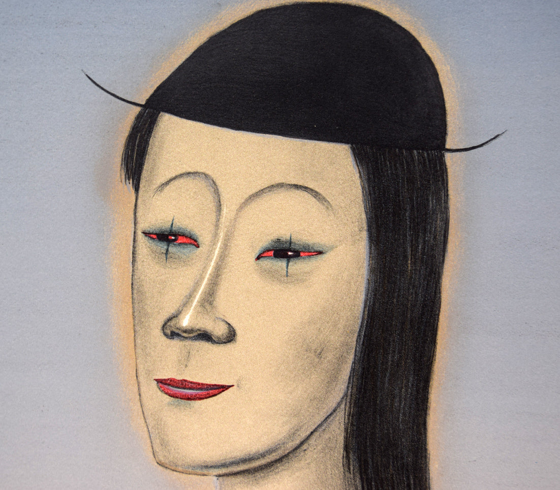 斎藤真一「ピエロ」リトグラフ 拡大画像2