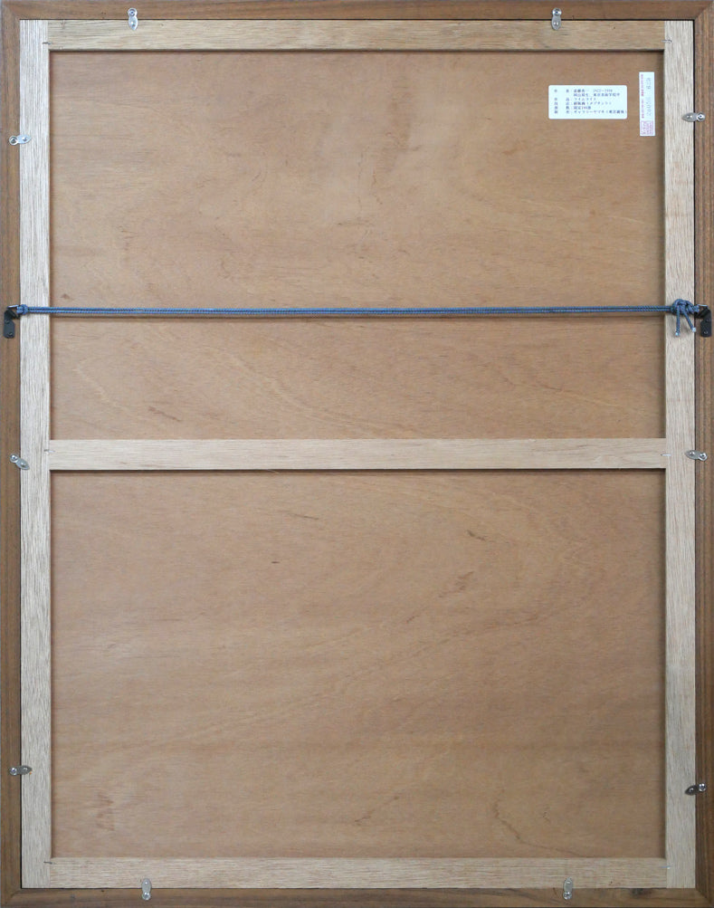 斎藤真一「ライムライト」銅版画 額縁裏側画像