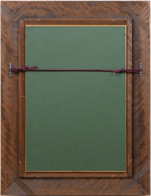 斎藤三郎「セビリアの娘」パステル画・10号 額縁裏側画像