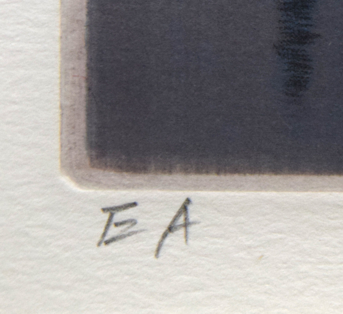 斎藤真一「朝立」エッチング(銅版画) 限定番号(ed,EA=作家保存版)