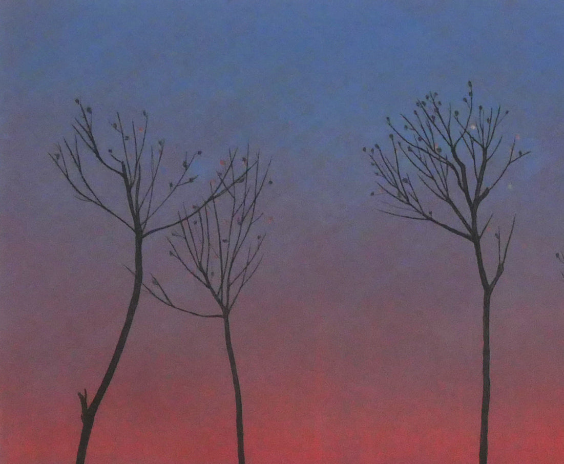 斎藤真一「朝立」エッチング(銅版画) 拡大画像1